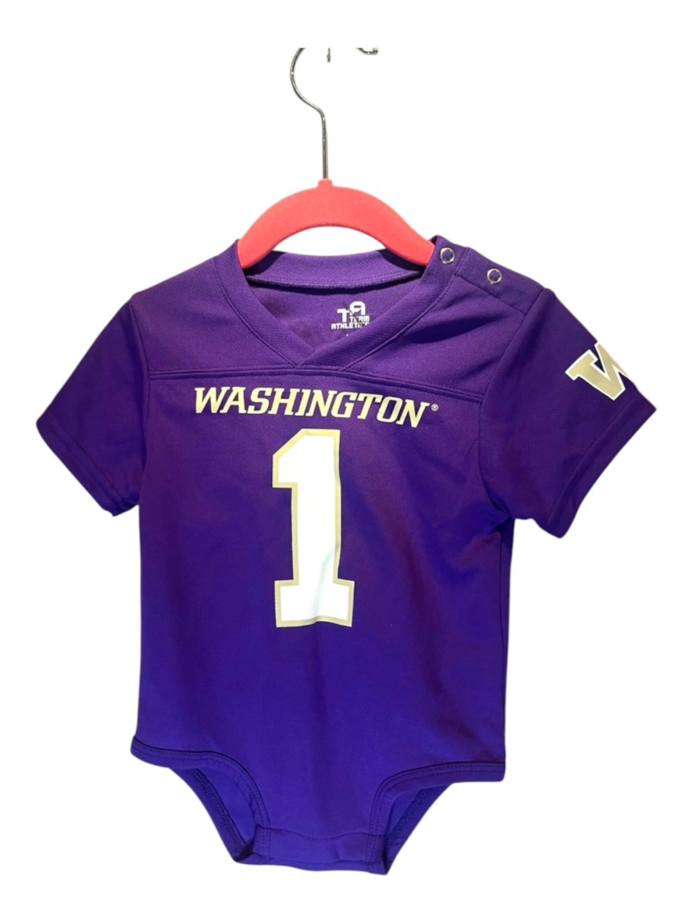 New UW University of Washington Baby Jersey Romper Size 12 Months NWT